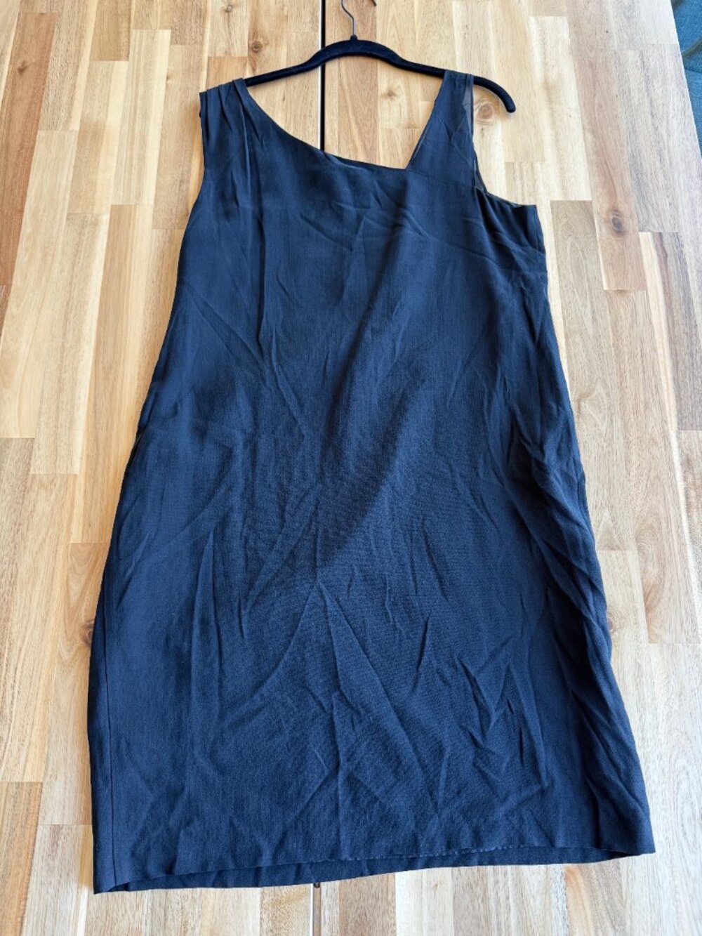 *SHOP CLOSING 4/26* Eileen Fisher Silk Crepe Asymmetric Sleeveless Dress M NWT - Picture 2 of 10